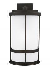 Generation Lighting Seagull 8890901DEN3-71 - Wilburn modern 1-light LED outdoor exterior Dark Sky compliant extra large wall lantern sconce in an