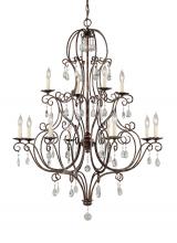 Generation Lighting Seagull F1938/8+4MBZ - Large Chandelier