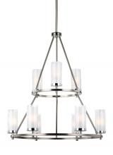 Generation Lighting Seagull F2987/9SN/CH - Two-Tier Chandelier