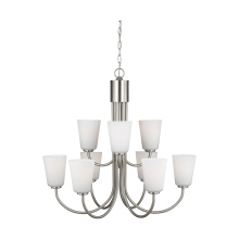 Generation Lighting Seagull GLC1139BS - Miles Nine Light Chandelier