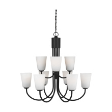 Generation Lighting Seagull GLC1139MBK - Miles Nine Light Chandelier