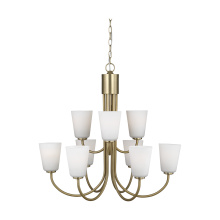 Generation Lighting Seagull GLC1139SB - Miles Nine Light Chandelier