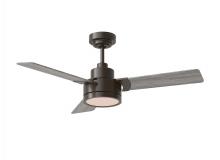 Generation Lighting Seagull 3JVR44AGPD - Jovie 44" Dimmable Indoor/Outdoor Integrated LED Indoor Aged Pewter Ceiling Fan with Light Kit W