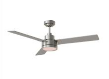 Generation Lighting Seagull 3JVR52BSD - Jovie 52" Indoor/OutdoorDimmable Integrated LED Brushed Steel Ceiling Fan with Light Kit Wall Co