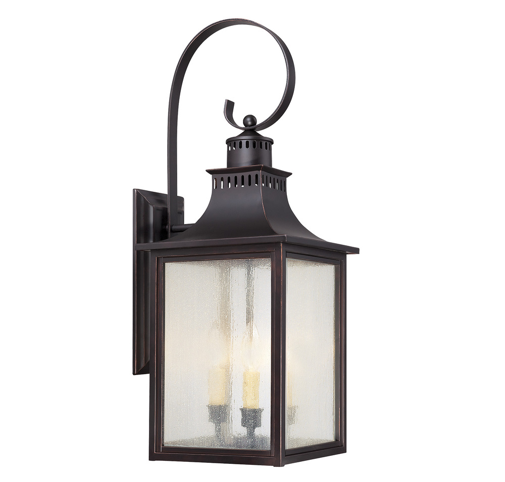 Monte Grande 3-Light Outdoor Wall Lantern in English Bronze