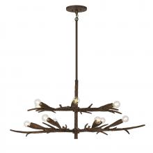  1-5398-12-105 - Palisades 12-Light Chandelier in Bark by Breegan Jane