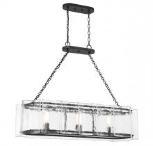  1-8203-3-89 - Genry 3-Light Linear Chandelier in Matte Black