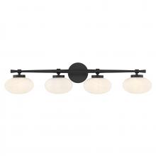 Savoy House 8-1050-4-BK - Barrow 4-Light Bathroom Vanity Light in Matte Black