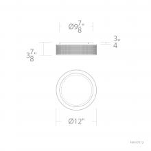 WAC Lighting FM-57512-40-BK - Grille Flush Mount Light