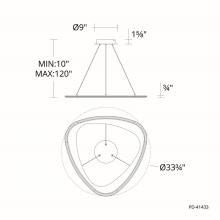 WAC Lighting PD-41433-40-AB - Oyster Pendant Light