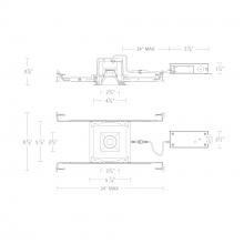 WAC Lighting R3BSD-FCS-WT - Ocular 3.0 5CCT Square Donwlight Trim and Remodel Housing with New Construction Frame-In Kit and D