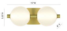 Eurofase 47192-010 - PALMAS-VAN-2LT-GD-WH