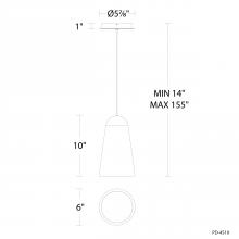 Modern Forms Luminaires PD-4510-27-BV/BK - Pompeii Mini Pendant Light