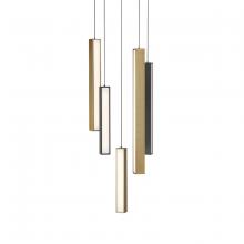 Modern Forms Luminaires PD-64805R-BK/AB-BK - Chaos Multilight Pendant Light