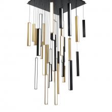 Modern Forms Luminaires PD-64841S-BK/AB-BK - Chaos Multilight Pendant Light