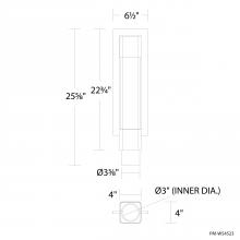 Modern Forms Luminaires PM-W54523-BZ - Mist Outdoor Post Light