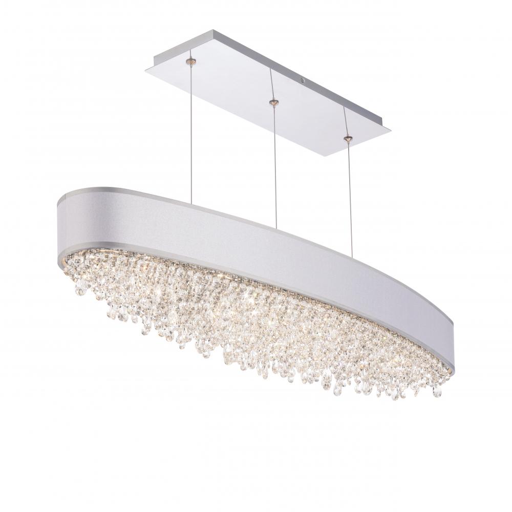 Eclyptix LED 36in 3000K/3500K/4000K 120V-277V Linear Pendant in Polished Stainless Steel with Clea