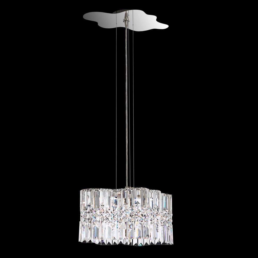 Selene 15in LED 3000K 120V Mini Pendant in Stainless Steel with Clear Optic Crystal