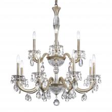 Schonbek 1870 S8612N-48R - San Marco 12 Light 120V Chandelier in Antique Silver with Clear Radiance Crystal