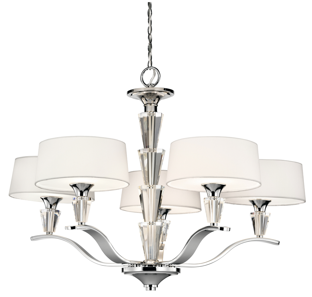 Crystal Persuasion™ 5 Light Chandelier Chrome