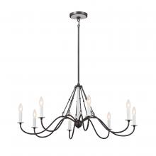 Kichler 52456AVI - Freesia 38" 8 Light Chandelier Anvil Iron