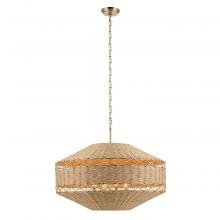 Kichler 52744CPZ - Lulo 30.25 Inch 1 Light Pendant with Handwoven Natural Cord in Champagne Bronze