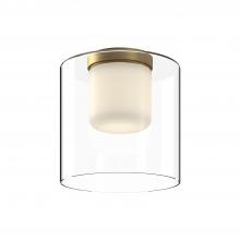 Kuzco Lighting FM53509-BG/CL - Birch 9-in Brushed Gold/Clear LED Flush Mount