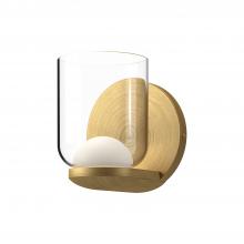  WS52505-BG/CL - Cedar 4-in Brushed Gold/Clear LED Wall Sconce