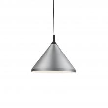 Kuzco Lighting 492814-BN/BK - Dorothy 14-in Brushed Nickel With Black Detail 1 Light Pendant