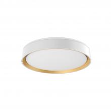 Kuzco Lighting FM43916-WH/GD-5CCT - Essex 16-in White/Gold LED Flush Mount