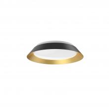 Kuzco Lighting FM43414-BK/GD - Jasper 14-in Black/Gold LED Flush Mount