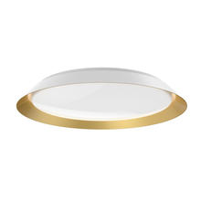 Kuzco Lighting FM43423-WH/GD - Jasper 23-in White/Gold LED Flush Mount