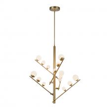 Kuzco Lighting CH55530-BG/OP - Juniper 5 Head Brushed Gold/Opal Glass LED Chandelier