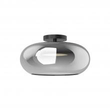 Kuzco Lighting SF62014-BK/CH - Trinity 14-in Black/Chrome LED Semi Flush Mount