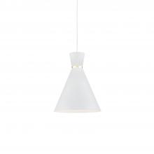 Kuzco Lighting 493210-WH/GD - Vanderbilt 10-in White With Gold Detail 1 Light Pendant