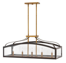 Hinkley Lighting 3416BZ - Large Five Light Linear Chandelier