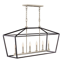 Hinkley Lighting 3539BK - Medium Six Light Linear