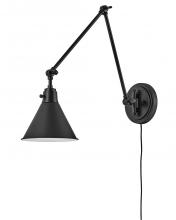 Hinkley Lighting 3692BK - Medium Swing Arm Single Light Sconce