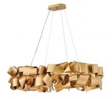  FR48605DXG - Large Six Light Linear Chandelier