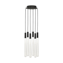 VC Modern TECH Lighting 700TRSPPYLC6RB-LED930 - Pylon Crystal 6 Light Chandelier