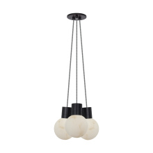 VC Modern TECH Lighting SLCH54222IB - Mina Alabaster 3-Light Small Chandelier