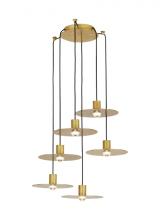 VC Modern TECH Lighting 700TRSPEVS6RNB-LED930 - Eaves 6 Light Chandelier