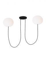 VC Modern TECH Lighting PBCH35827OPB - Helium Small 2 Light Chandelier