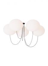 VC Modern TECH Lighting PBCH37227OPB - Helium X-Large 5 Light Chandelier