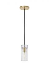 VC Modern TECH Lighting SLPD277CNB - Sean Lavin Horizon 1-light dimmable small accent pendant with natural brass finish and glass shade