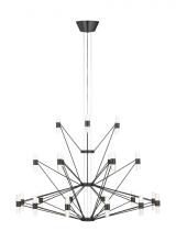 VC Modern TECH Lighting SLCH24627BZ - Lassell Three Tier Tall X-Large Chandelier