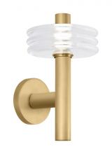 VC Modern TECH Lighting KWWS21027CNB - Kelly Wearstler Laurel 1-light dimmable LED medium sconce with natural brass finish & crystal shade