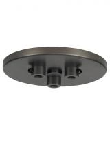 VC Modern TECH Lighting 700TDMRD3TNB - Line-Voltage Mini Canopy 3 Port Round