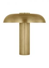 VC Modern TECH Lighting SLTB26627NB - Sean Lavin Louver 1-light dimmable LED medium table lamp with natural brass finish