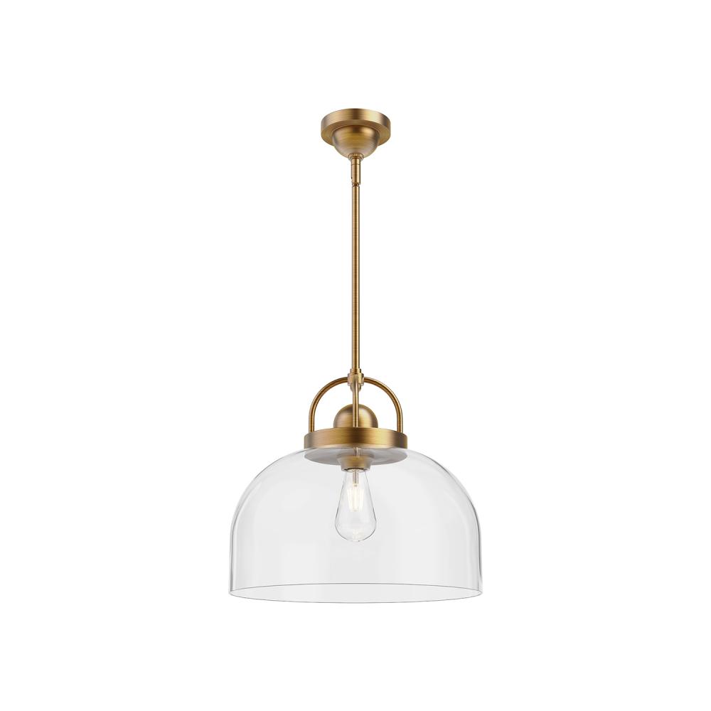 Lancaster 15-in Aged Gold 1 Light Pendant